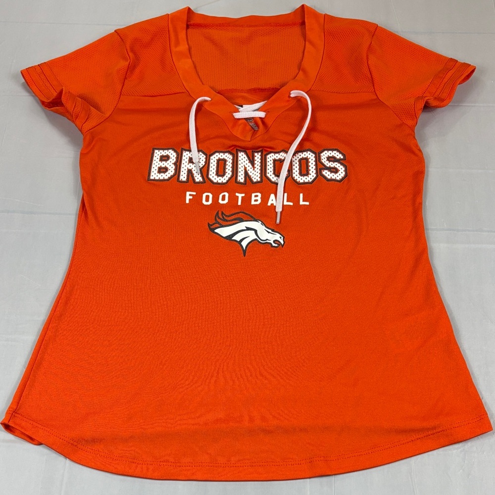 NFL Denver Broncos Orange Women's Short Sleeve Top